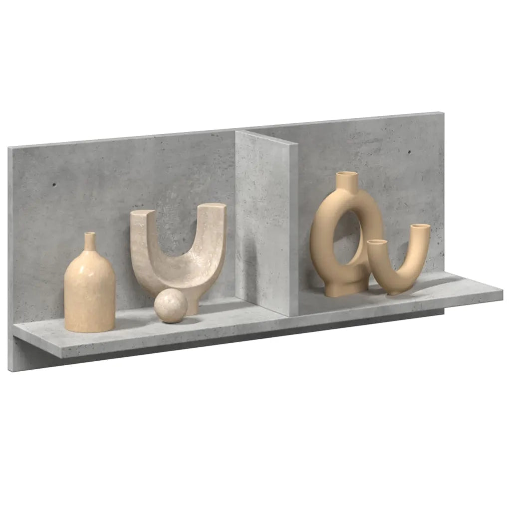 vidaXL Mobile a Parete 70x16,5x30 cm Grigio Cemento Legno Multistrato