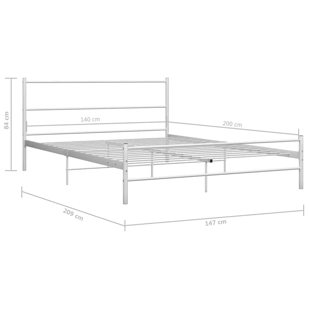 Giroletto-Struttura Letto Bianco in Metallo 140x200 cm 931713