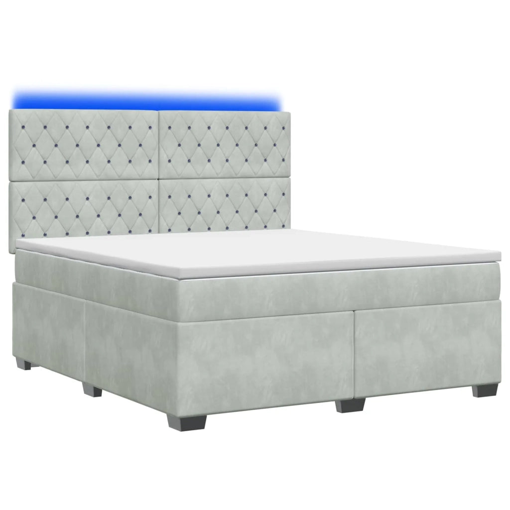 Letto box spring con materasso Grigio Chiaro 160 x 200 cm 3455132
