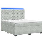 Letto box spring con materasso Grigio Chiaro 160 x 200 cm 3455132
