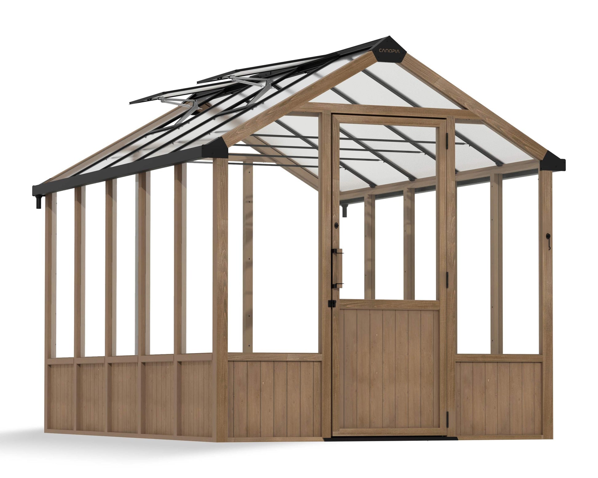 Canopia NATURA Doppio Strato Serra Da Giardino in Policarbonato  360X237.5X261 cm - Legno di cedro