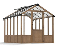 Canopia NATURA Doppio Strato Serra Da Giardino in Policarbonato  360X237.5X261 cm - Legno di cedro