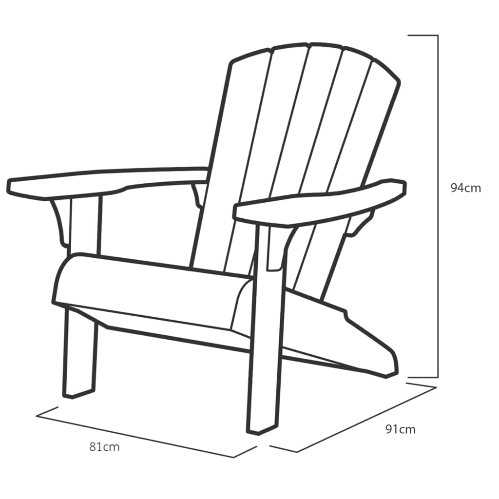 Keter Sedia Adirondack Troy Grafite 428406