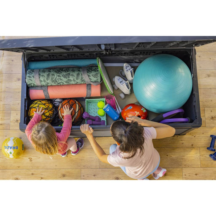 Keter Contenitore Portaoggetti da Esterno Cortina 570 L Grigio 446823