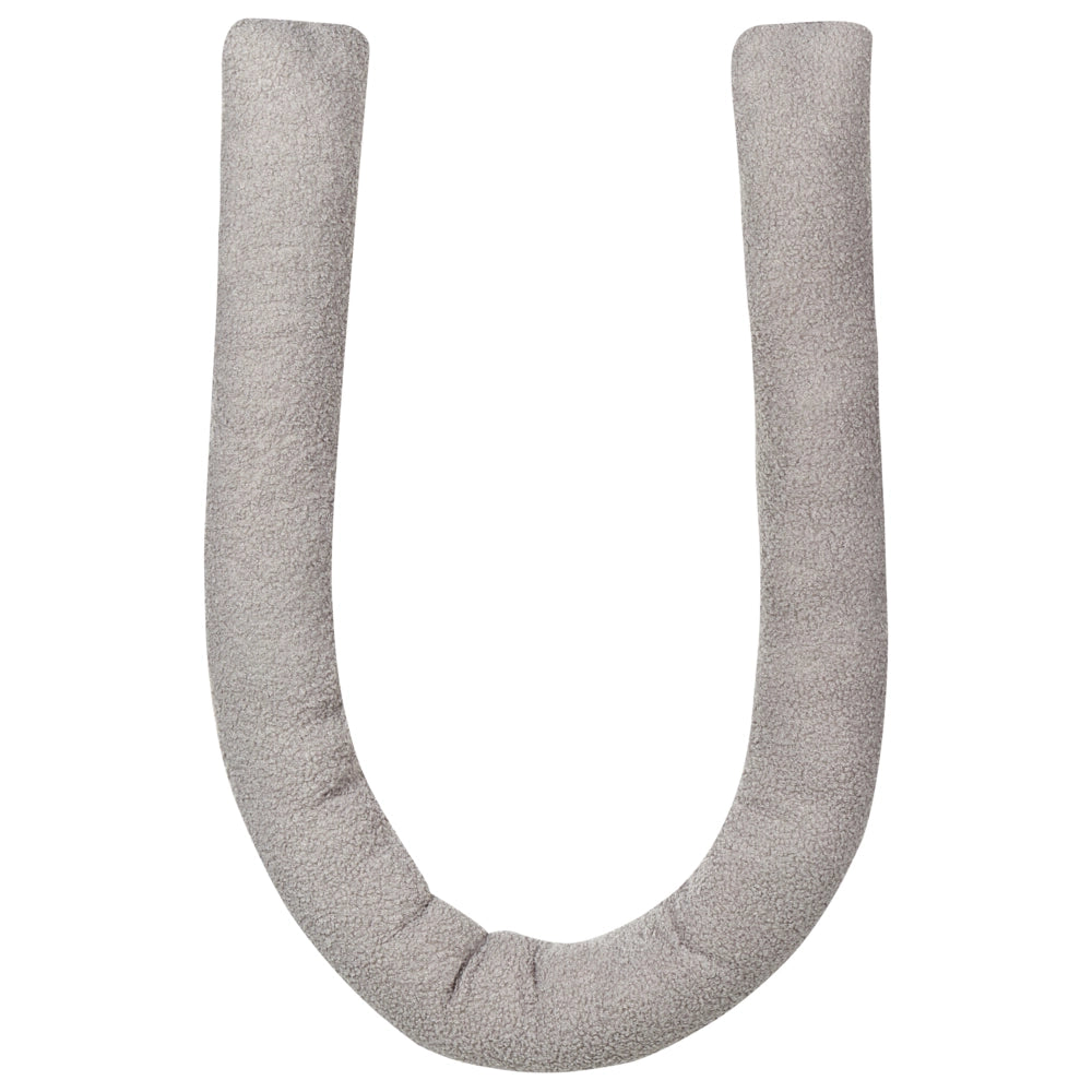 Cuscino moderno in tessuto peluche grigio 172 x 14 cm accessorio decorazione divano