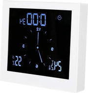 Cronometro digitale per bagno con umidità e temperatura - timer idrogrado igrometro accessori per bagno con allarme - bianco