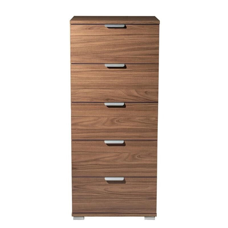 CASSETTIERA CON 5 CASSETTI TINTA NOCE 45 X 38 X H103 CM