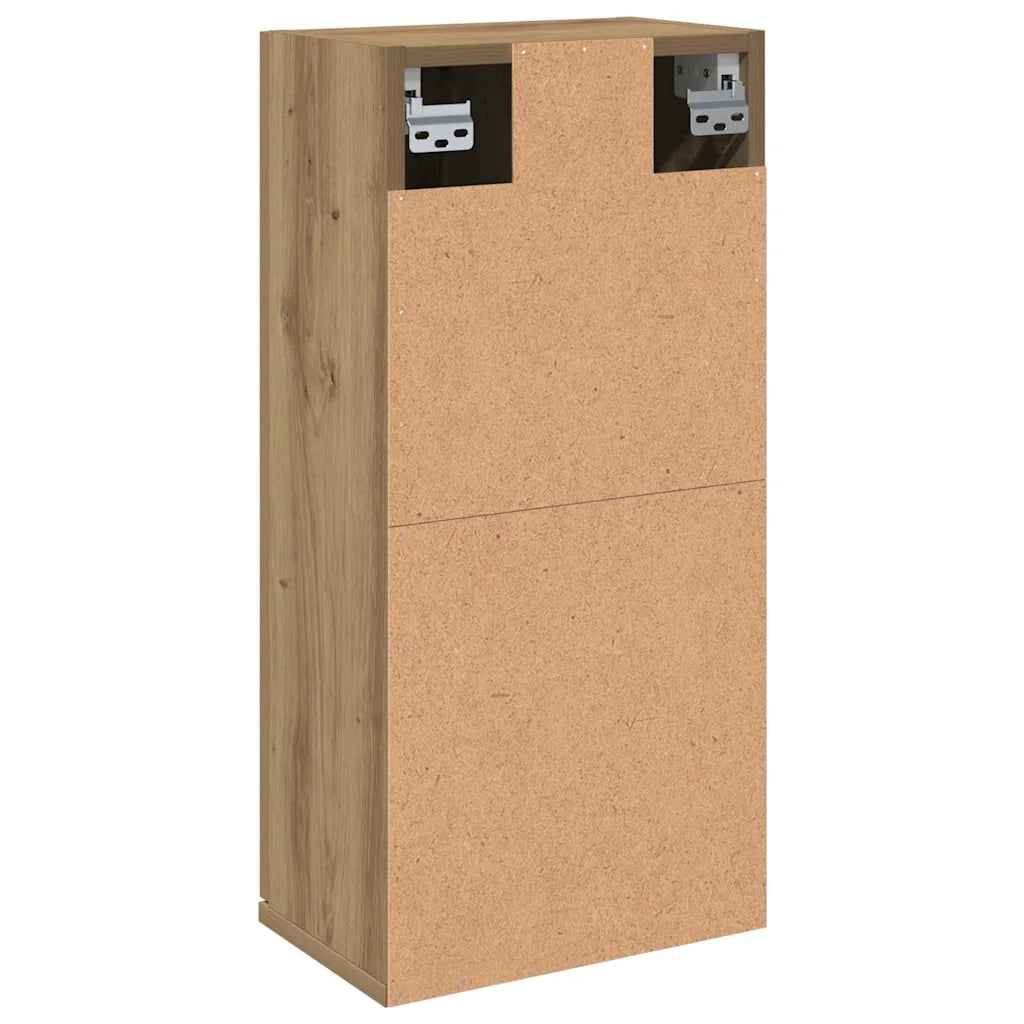 Mobile da Bagno a Parete Rovere Artigianale 32x20x67 cm 856938
