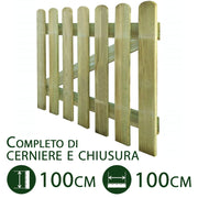 1pz cancelletto per steccato in legno giardino e recinzione cm 100 x 100 h cod:ferx.pali.22.stock.s