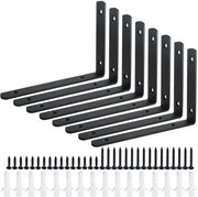 Supporti per pannelli in metallo 200 mm - L supporto per pannelli - Supporti per pannelli da parete - Sostegni per pannelli resistenti e shock resistenti - 8 pezzi - Per ufficio casa e garage