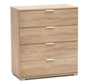 Cassettiera 4 cassetti sonoma già montato L75 H85 P38