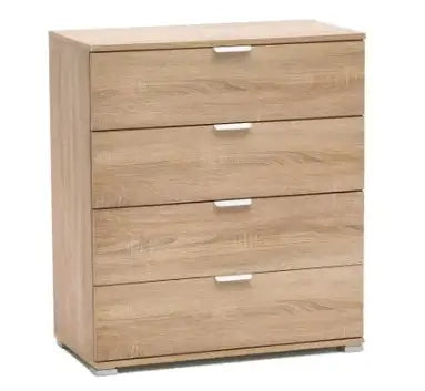 Cassettiera 4 cassetti sonoma già montato L75 H85 P38