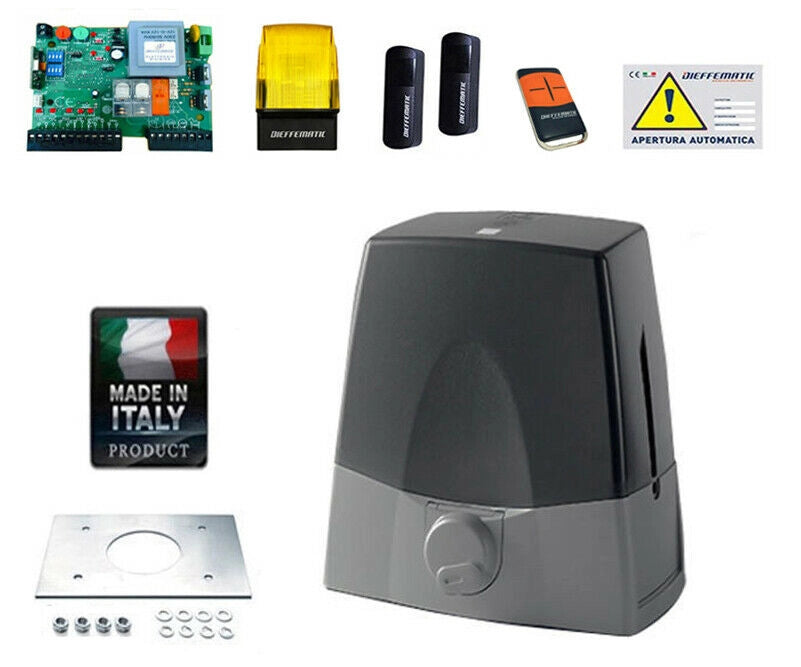 KIT KV10 AUTOMAZIONE PER CANCELLO SCORREVOLE 1000KG APRICANCELLO APRI AUTOMATICO