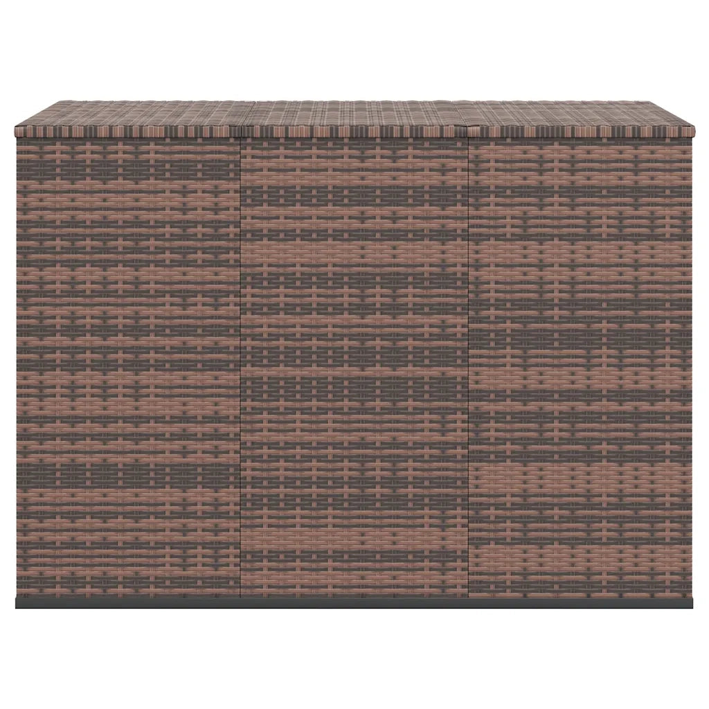 Contenitore da Giardino in Rattan PE 145x100x103 cm Marrone 317230