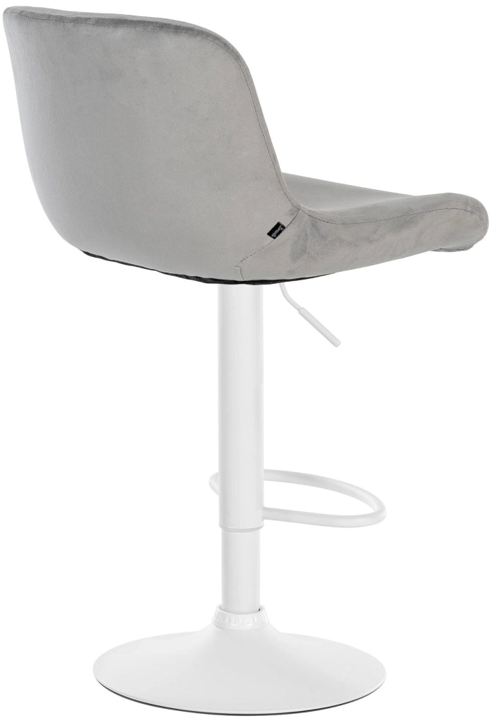 Set di 2 sgabelli da bar Solon velluto bianco 3