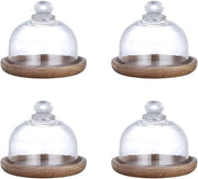 Mini piatto per tartine con copertura - piatto per dessert cupcake e formaggio - 4 pezzi per matrimoni e compleanni.