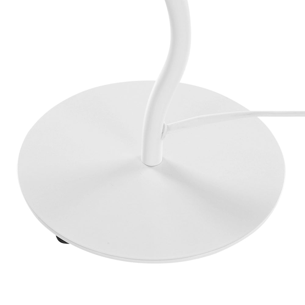 Lampada da tavolo moderna con base in metallo e paralume sintetico plissettato bianco camera da letto comodino