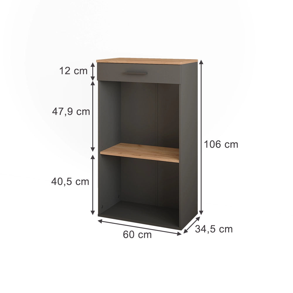 Vicco Portabottiglie Quercia dorata/antracite 60 x 106 cm