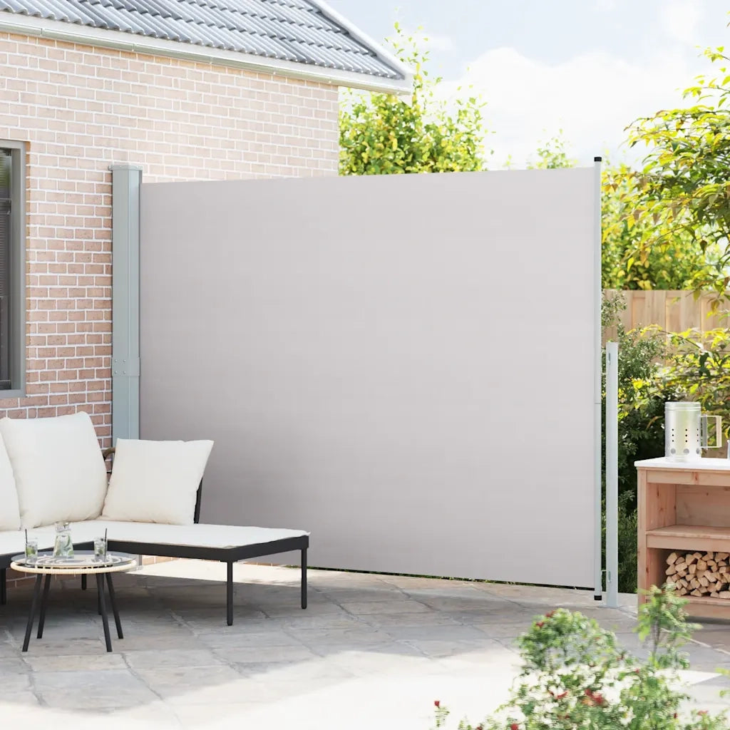 Tenda da Sole | Tenda laterale Retrattile per Patio 220x300 cm Grigia
