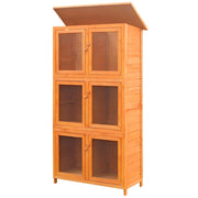 Conigliera a 6 Stanze per Animali Piccoli in Legno CFW5671279