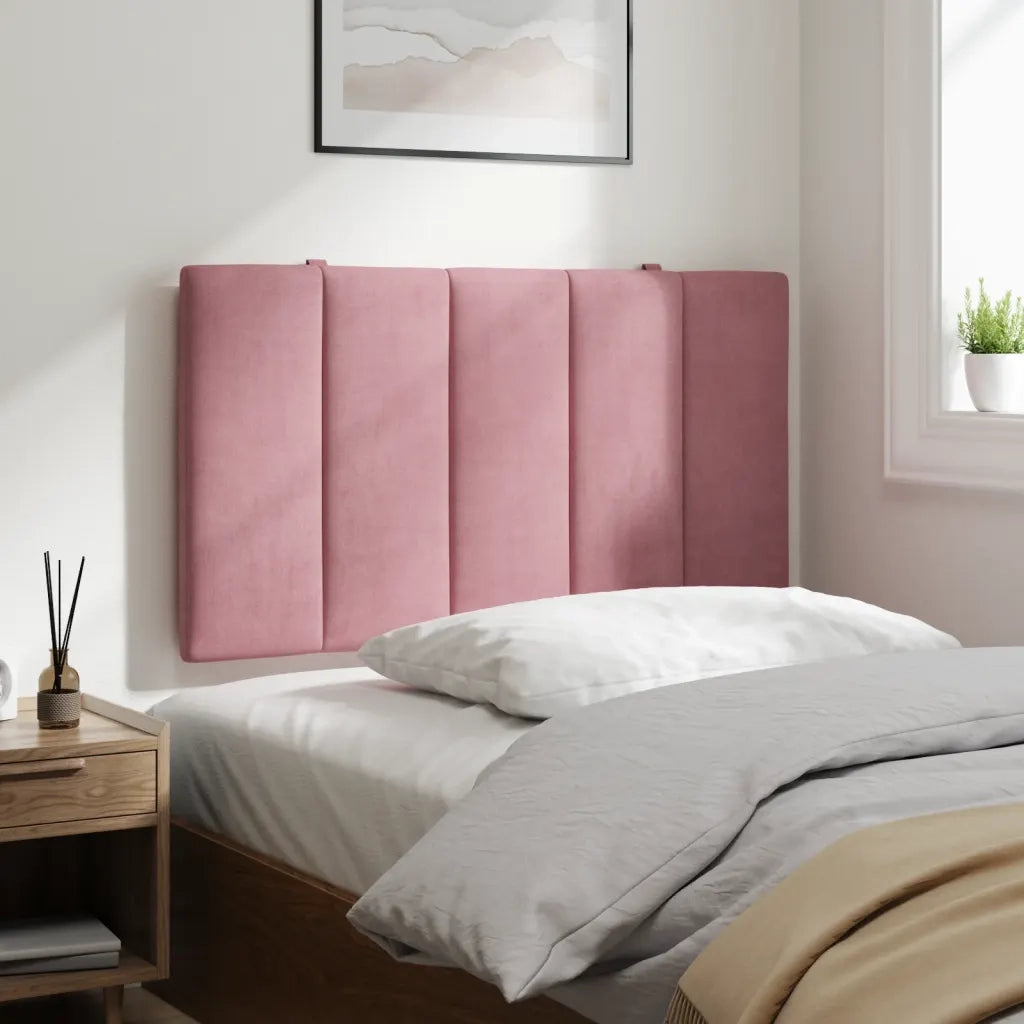 Cuscino Testiera Hanko Rosa 80 cm in Velluto 374648