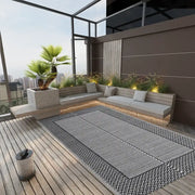 Tappeto da Esterni ARAKIL Grigio 160x230 cm in PP 310414