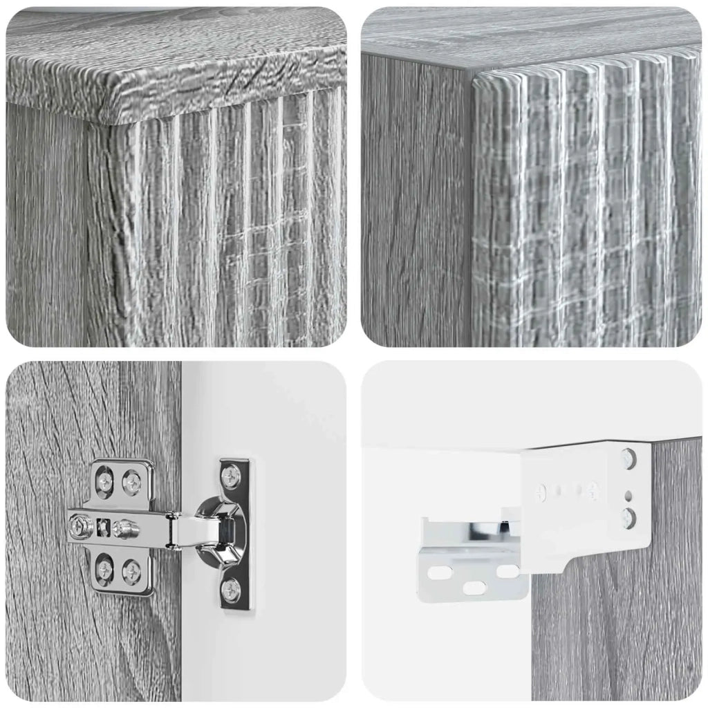 Set di mobili per il bagno 2 pz Sonoma grigio 3406129