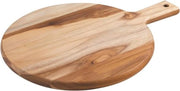 Piatto di Taglio in Legno di Teak Sferico 40 x 30 x 18 cm - Piatto Rustico per Aperitivo o Piatto di Formaggio - Servizio di Taglio e Servizio di Carne e Pane