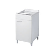 Mobile lavatoio per interni 45x60 cm bianco-vasca e asse in PP, sifone e troppopieno | Pratika