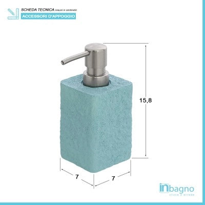 Set accessori bagno 4 pezzi turchese