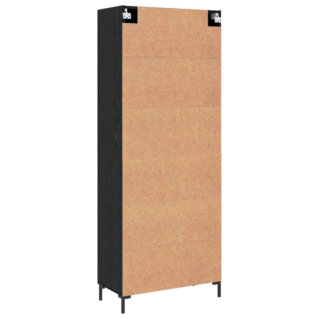 Credenza Rovere nero 69,5 x 34 x 180 cm Legno multistrato