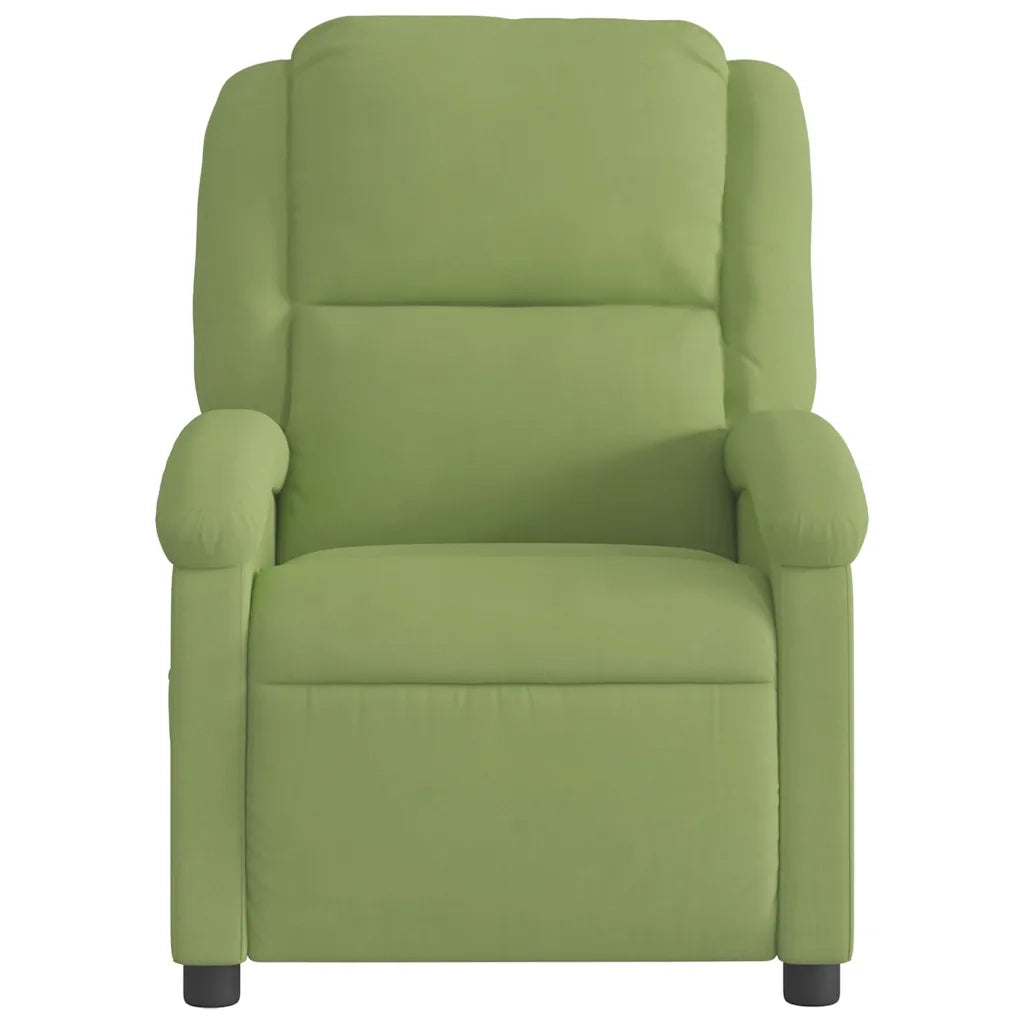 Divano Sedia-Poltrona Reclinabile Verde Chiaro in Velluto 881329
