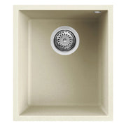 Lavello Elleci Incasso 1 vasca 38x44 Quadra 100 Sottotop Granitek Bianco Antico LGQ10062BSO
