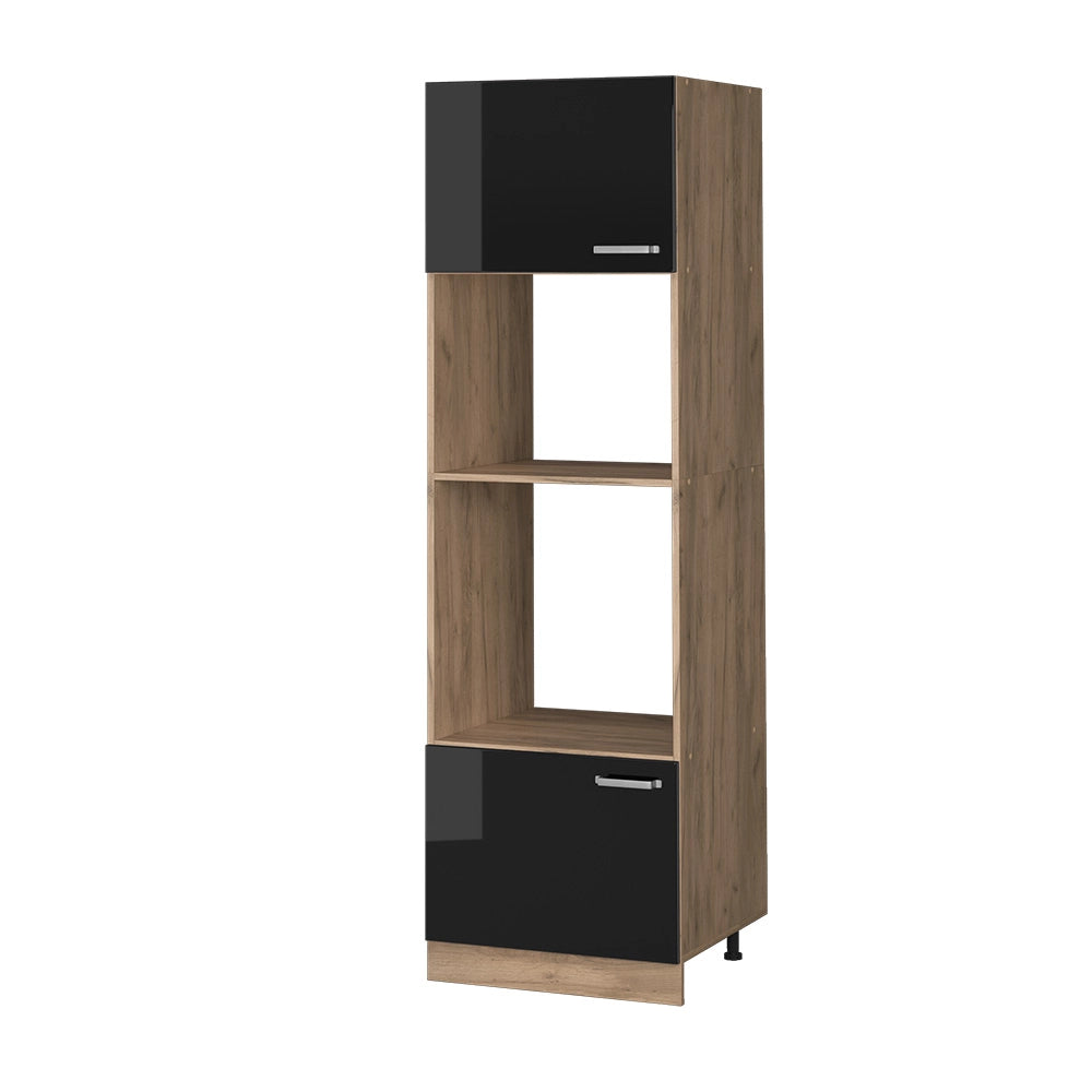 Vicco Set mobili bagno Nero lucido 60 cm