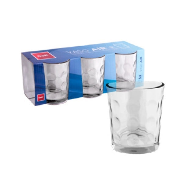 Set 3 Bicchieri da Tavola Acqua o Vino Air in Vetro 27 cl