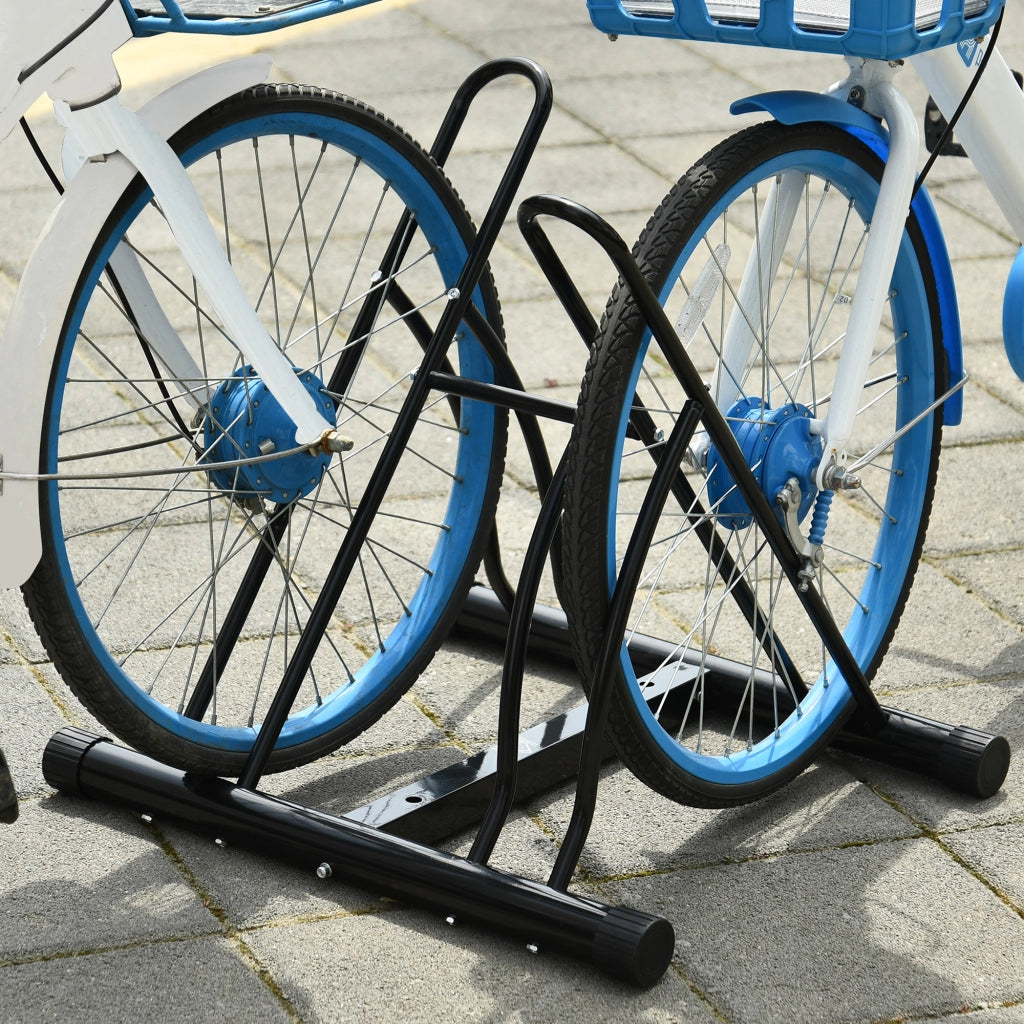 Sostegno Biciclette 2 Posti ¨C zephmum ¨C Nero 60x54x57 cm