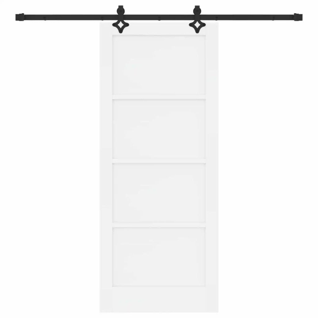 Porta scorrevole Bianco e Nero 83 x 202 cm