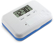 Porta farmaci con sveglia, porta farmaci elettronica, display LCD, 6 compartimenti, ricordo di assunzione farmaci digitale, mini porta farmaci indossabile con sveglia, adatto per l'uso all'aperto - blu.