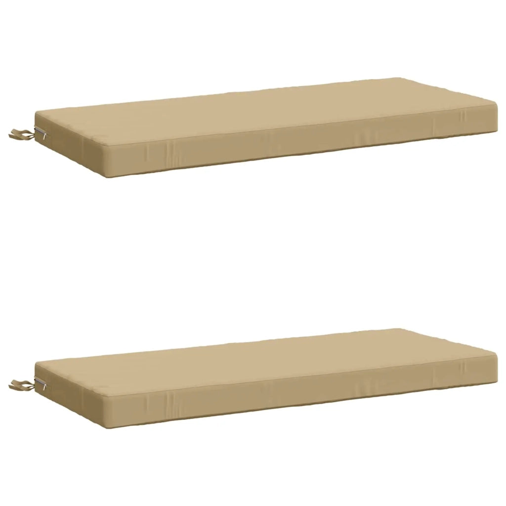 Cuscini per Panchina a 2 Pezzi SOEST 2 pz 100% Poliestere Beige 950151