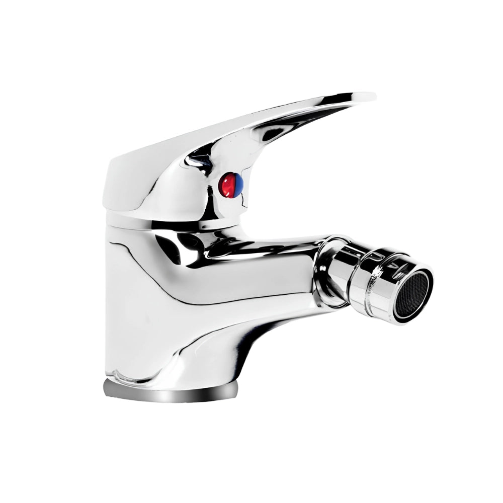 Fortunato rubinetto miscelatore bidet in ottone cromato con piletta