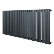Radiatore Orizzontale Design Ovale Colonna Singola Antracite 600x1440 mm