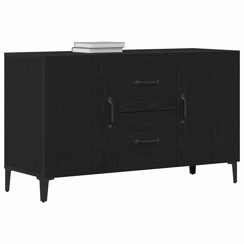 Credenza Rovere Nero 100 x 36 x 60 cm Legno multistrato 862762