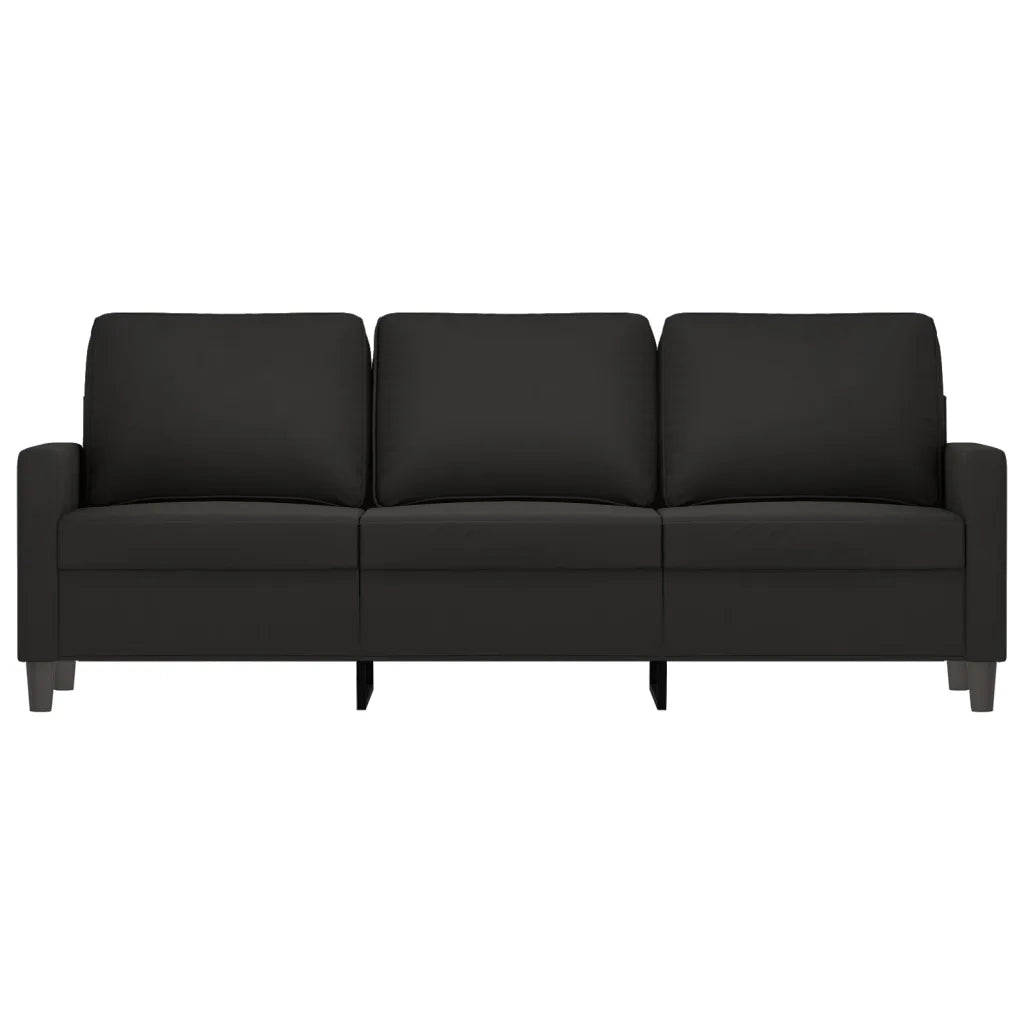 Divano a 3 Posti Nero 180 cm in Vellutocod mxl 83238