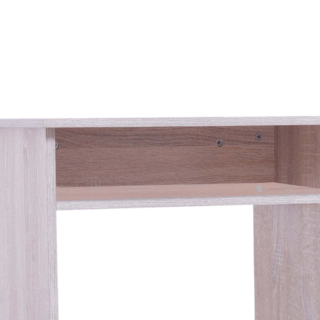 Sally - scrivania in legno di pino con 1 anta + 1 vano + 1 cassetto - 100x50x73 cm marrone
