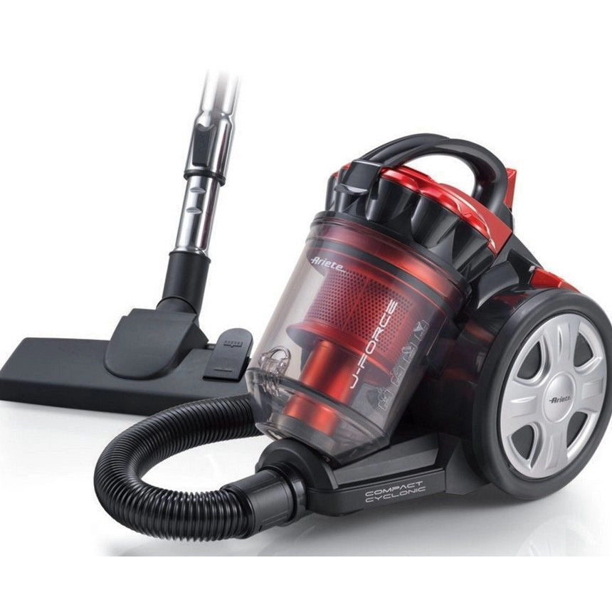 Ariete 2753 J-Force Aspirapolvere a Cilindro Senza Sacco Ciclonico 3 L 700 W Filtro HEPA colore Rosso Nero