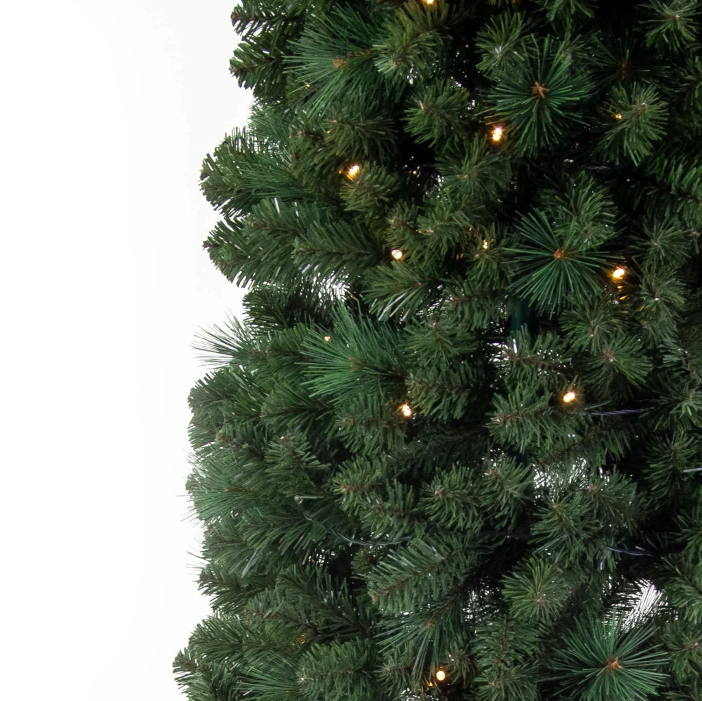 Albero di Natale Artificiale Pieghevole 210 cm 1013 Rami con Luci LED Verde