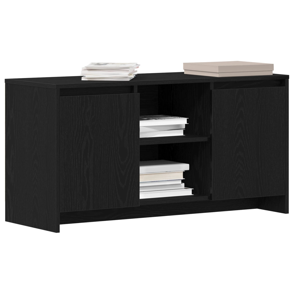 mobile TV  Nero Rovere 102x37,5x52,5 cm in legno ingegnerizzato