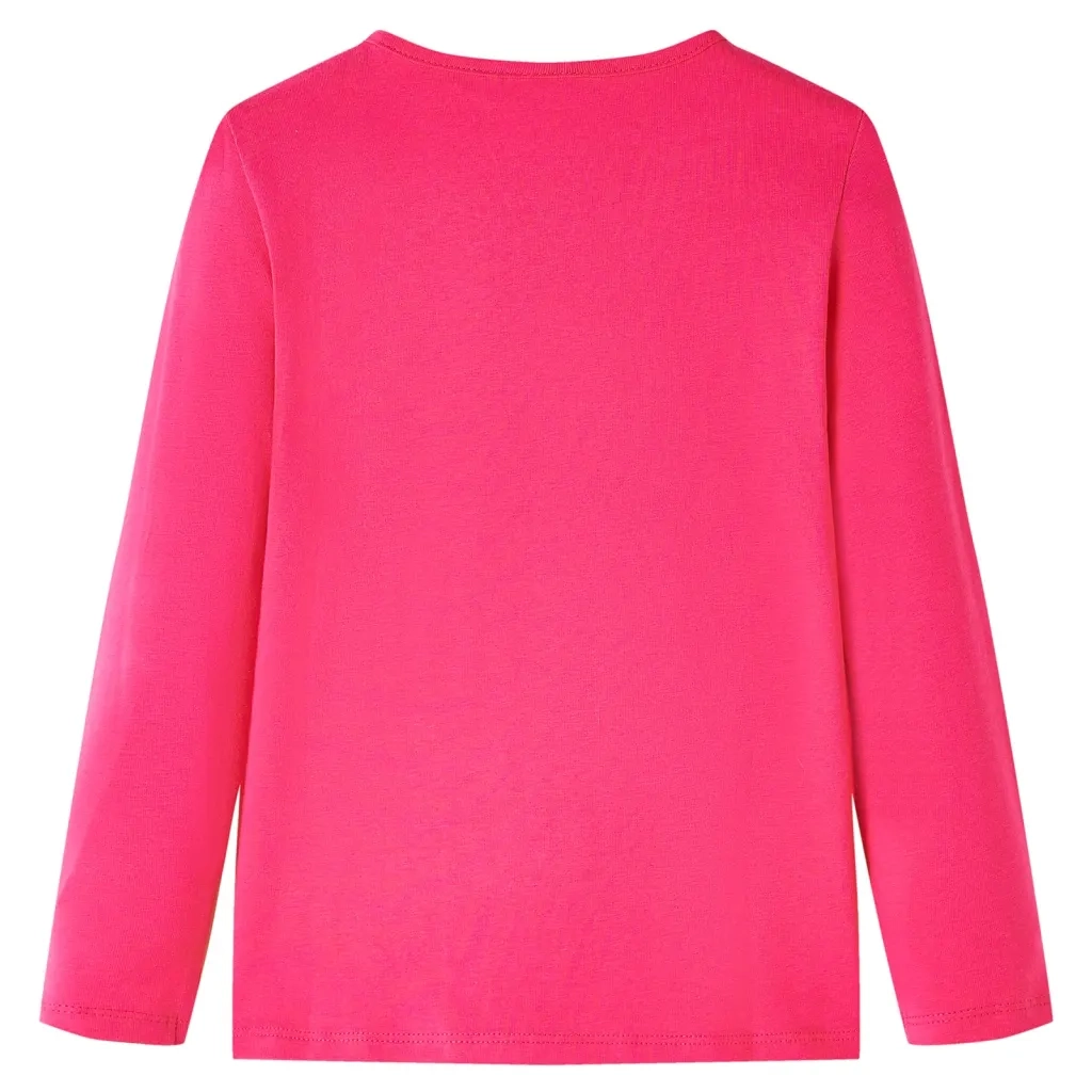 Maglietta da Bambina a Maniche Lunghe Fucsia 128 13592