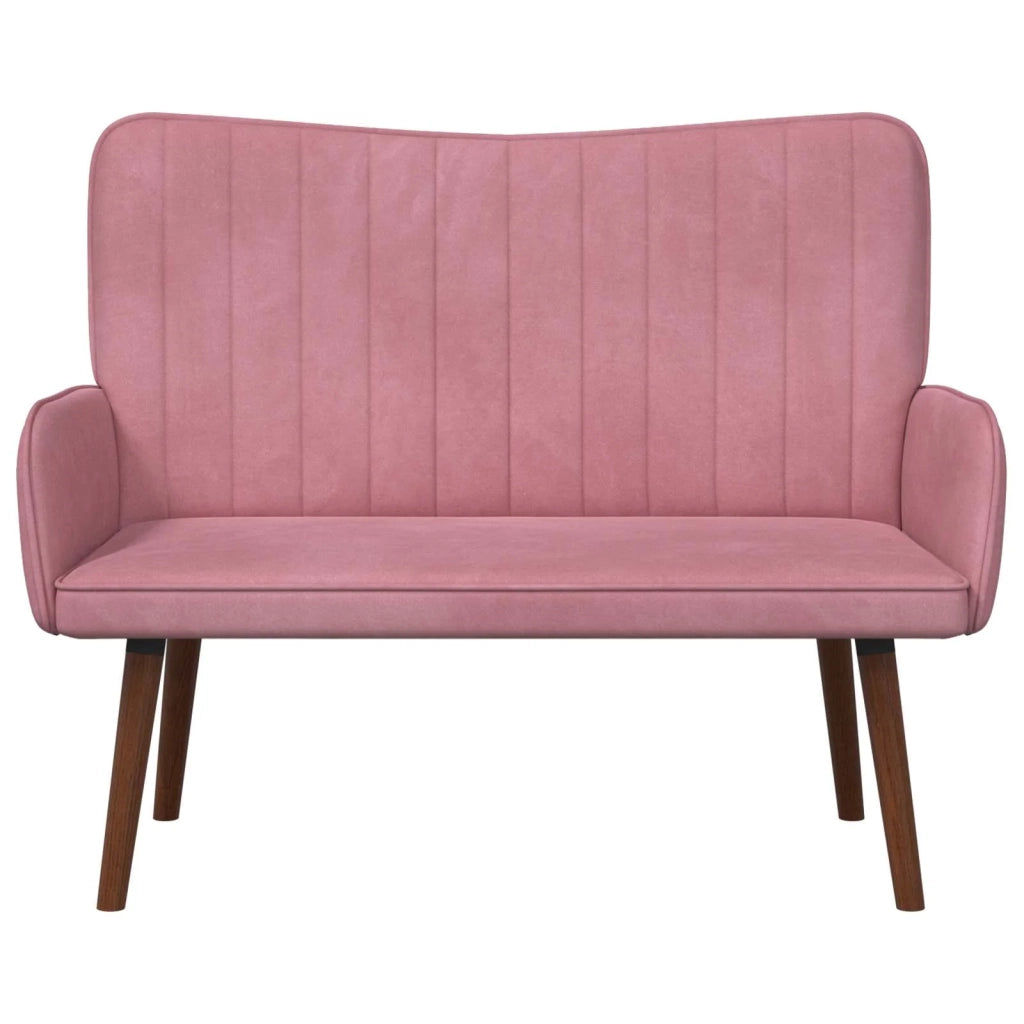 Sofa a Due Posti Rosa 115 x 61 x 87 cm Velluto