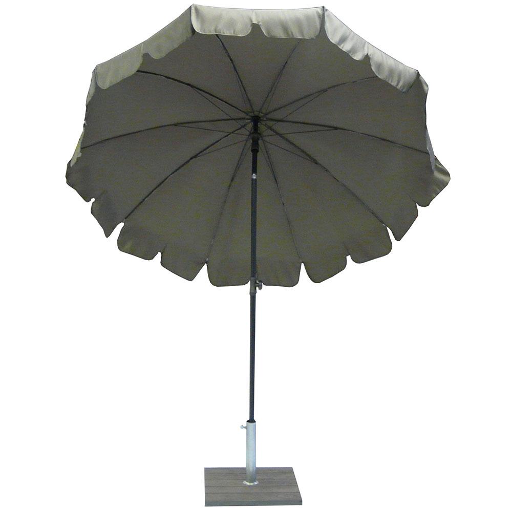 Ombrellone da Giardino Ø200 cm Palo Ø27 mm in Acciaio Maffei Allegro Tortora